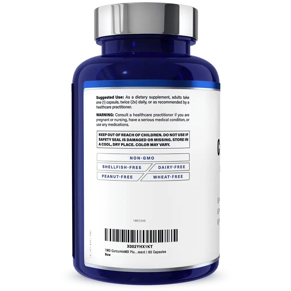 1MD Nutrition CurcuminMD Plus bottle render barcode side
