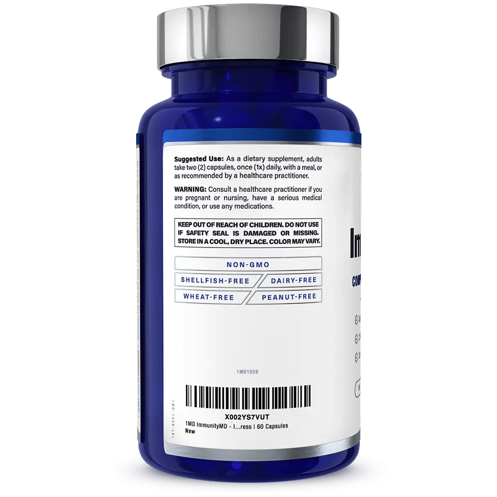 1MD Nutrition ImmunityMD bottle render barcode side