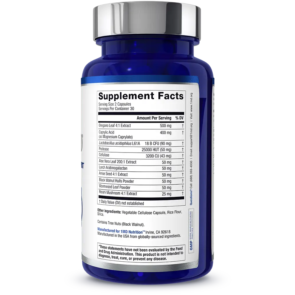 1MD Nutrition Balance MD bottle supplement facts side