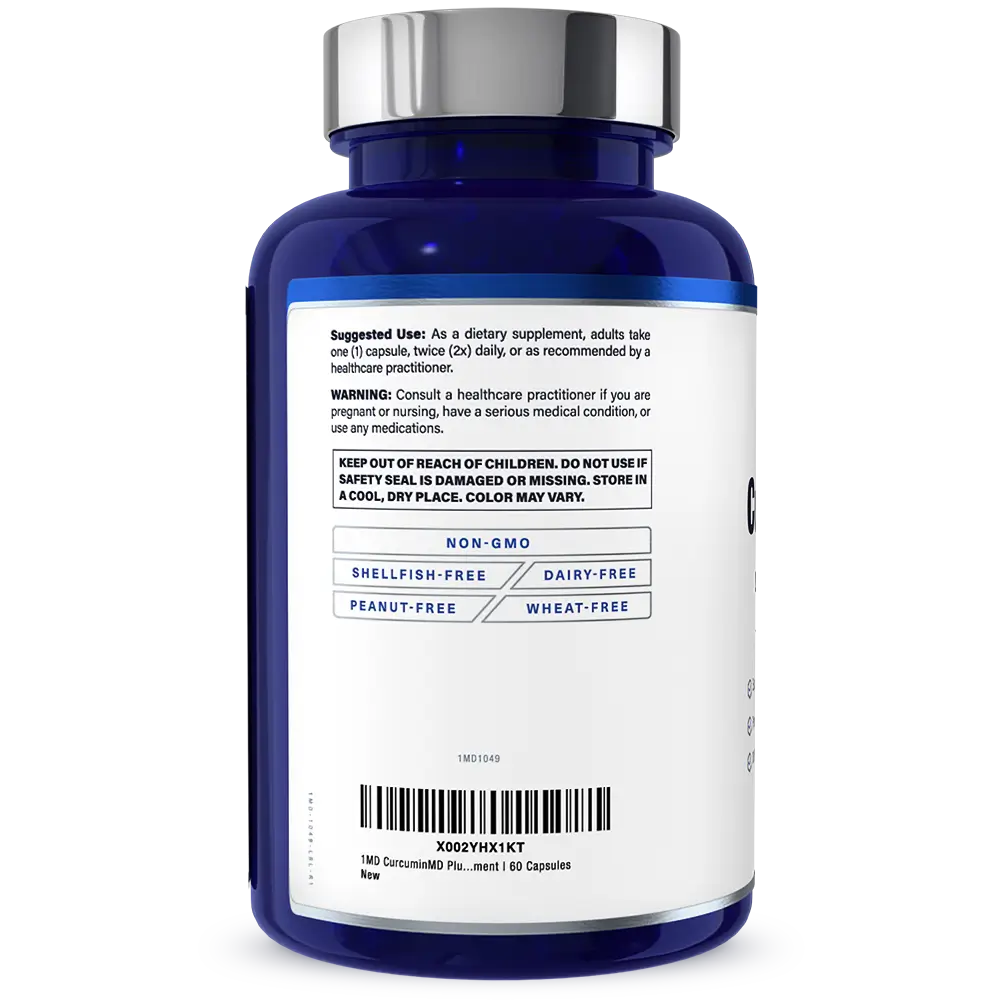 1MD Nutrition CurcuminMD Plus bottle render barcode side