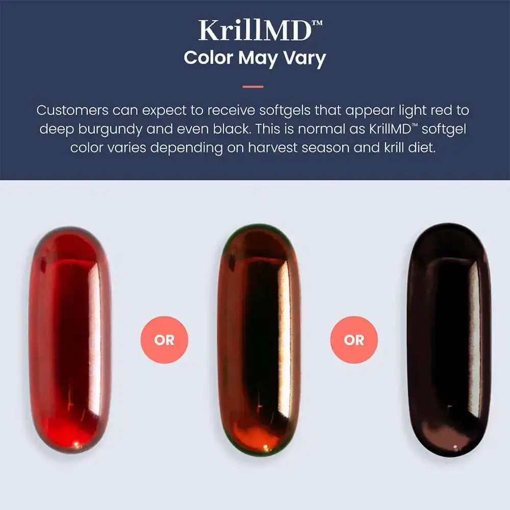 1MD Nutrition KrillMD varying softgel colors image