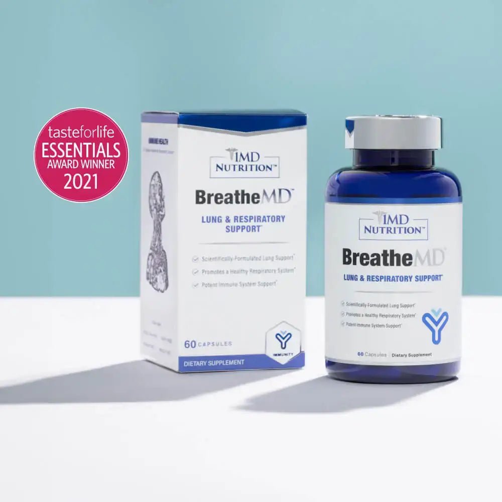 1MD Nutrition BreatheMD box and bottle