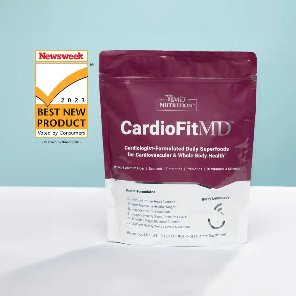 1MD Nutrition CardioFitMD bag with Newsweek 2023 Best New Product badge