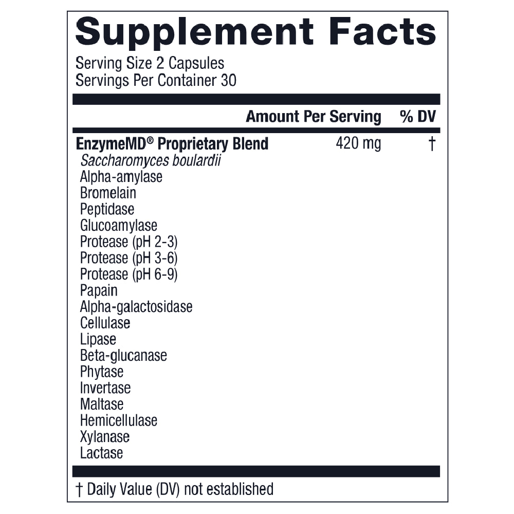 1MD Nutrition EnzymeMD supplement facts