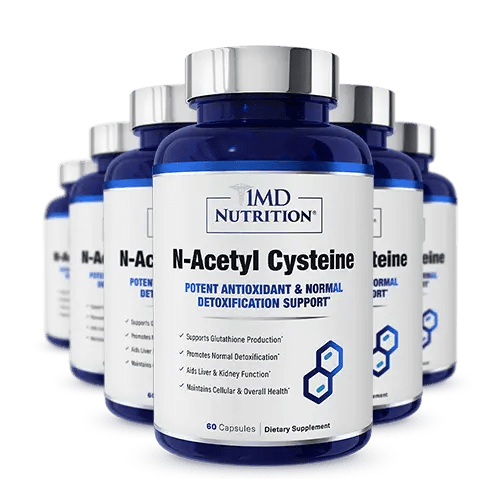 1MD N-Acetyl Cysteine (NAC) Potent Antioxidant & Normal Detoxification Support Dietary Supplement, 60 Capsules